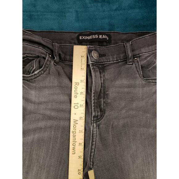 Express Jeans Sz 8 Womens Black Ankle Legging Ladies Stretch Denim Pants - Picture 4 of 10